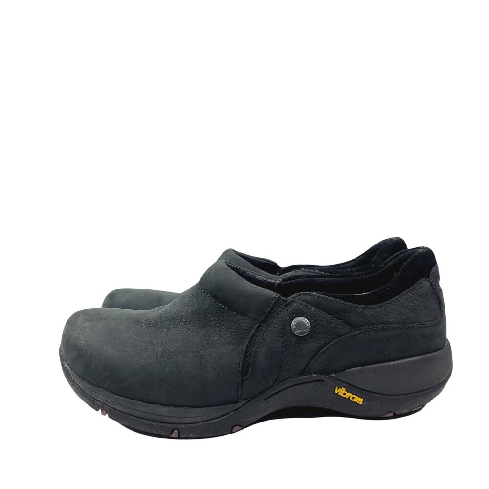 Dansko Women's Black Round Toe Slip-On Leather Comfort Shoes Size US 8.5‎